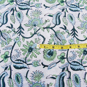 Multi Floral Printed Block Cotton Fabric Voile Dress Material
